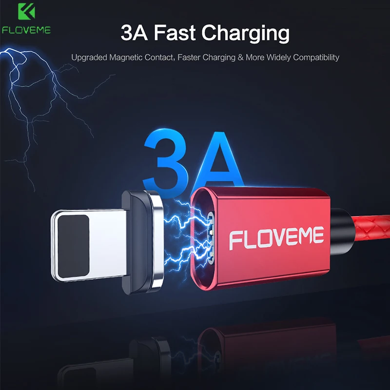 FLOVEME 3A Micro usb type C для samsung Магнитный кабель провод быстрого заряда Hauwei Xiaomi Oneplus 3 в 1