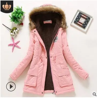

Winter Jacket Women Thick Warm Hooded Parka Mujer Cotton Padded Coat Long Paragraph Plus Size 3xl Slim Jacket Female