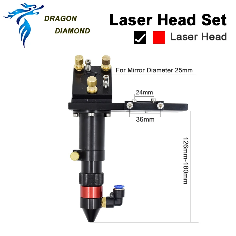 CO2 лазерная головка комплект D Mirror25mm фокусировка Lens20mm FL50.8/63 5/101 6mm для лазерного