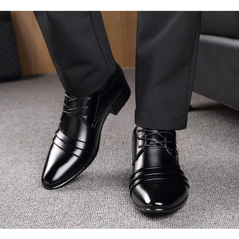 

Туфли-оксфорды мужские кожаные, роскошные деловые дышащие, резиновая формальная обувь, Мокасины, для офивечерние ринки, свадьбы