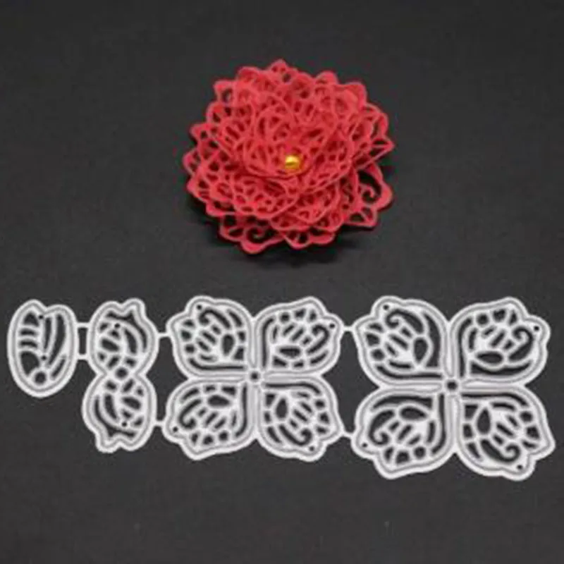 Новые штампы Полые Цветы металлические трафареты тиснение скрапбуинг альбом