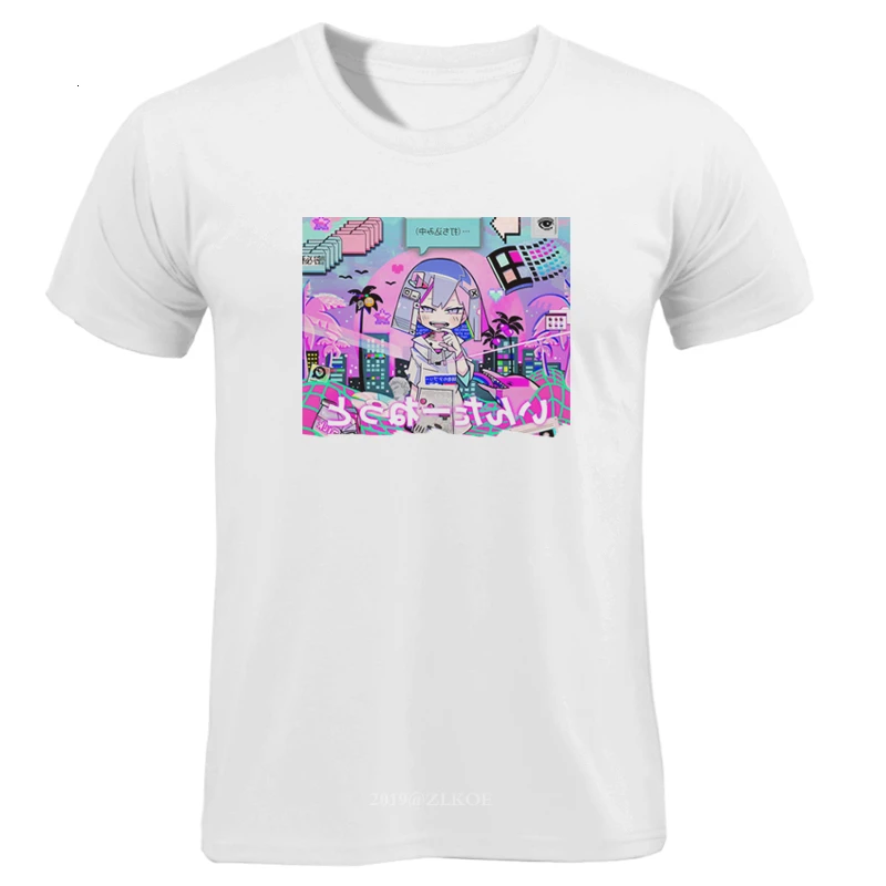 S397b Vaporwave, Мужская футболка, аниме, футболка, топы для мальчиков, короткий рукав, футболка, одежда для мужчин, новинка, просто расцветка, Just Break It - Цвет: S397b