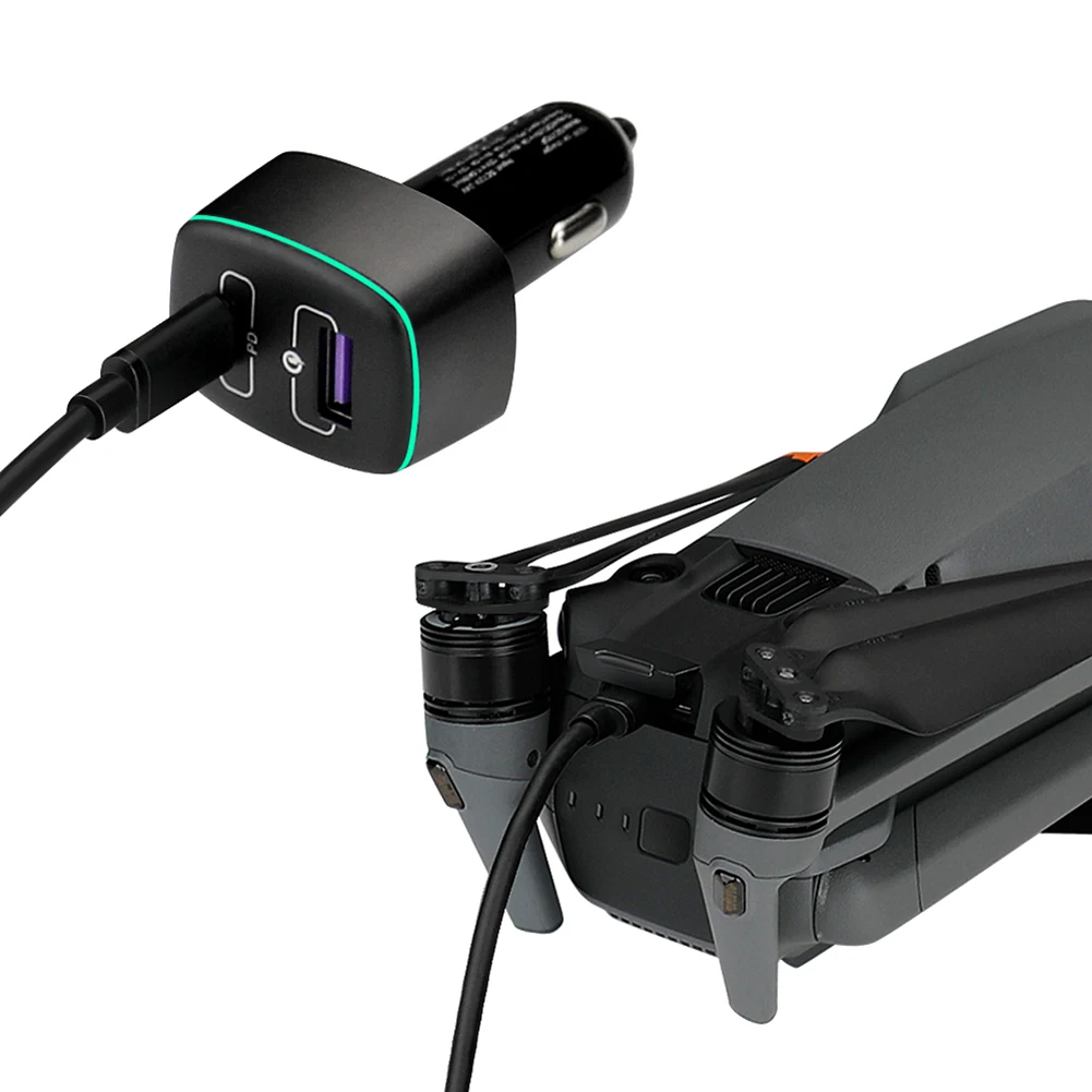 

Автомобильное зарядное устройство для DJI Mavic 3 с двумя портами типа C, быстрая зарядка, 100 Вт, высокомощное зарядное устройство для DJI Mavic Mini 2, а...
