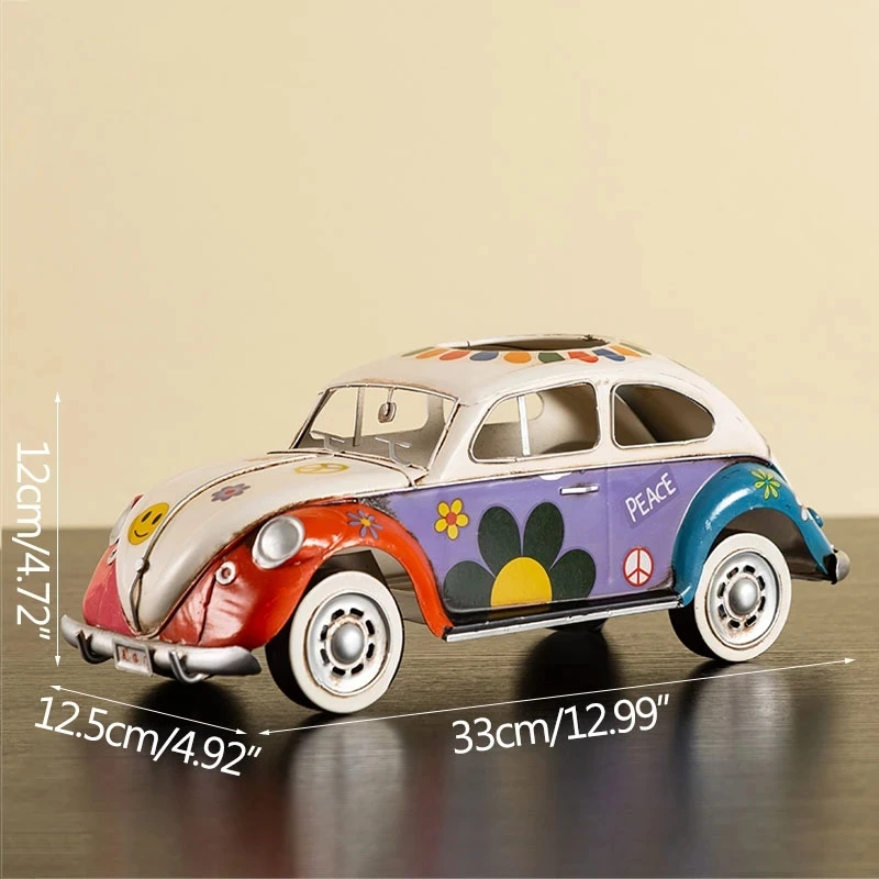 

Living Room Decoration Bus Tissue Box Creative Metal Car Ornaments Home Suppliers Decoration Crafts Iron Car Model Paper Holder