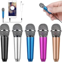 portable 3 5mm stereo studio microphone ktv karaoke mini microphone for cell phone laptop pc desktop small size microphone