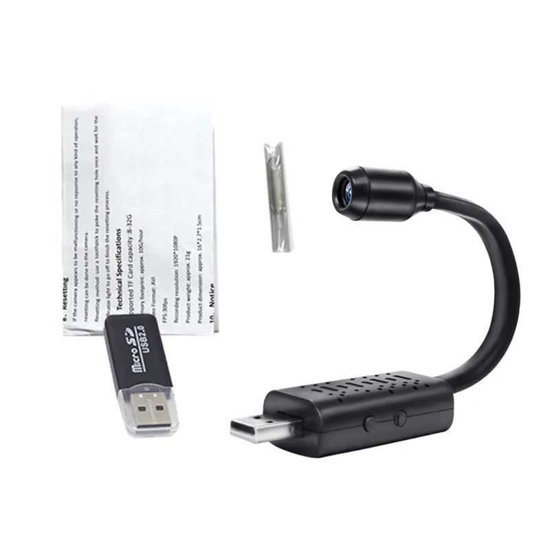 

HD Smart Mini Wifi USB Camera Real-time Surveillance IP Camera AI Human Detection Loop Recording Mini Camera Support 64G