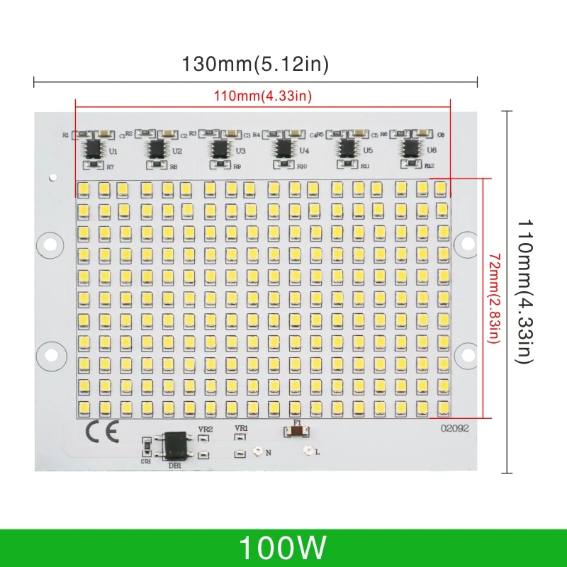 

Светодиодный чип LARZI 2835SMD для прожектора 10-100Вт