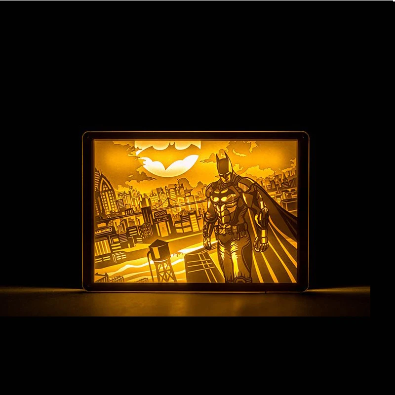 Рождественский и новогодний подарок Ночной светильник с 3D резьбой по бумаге