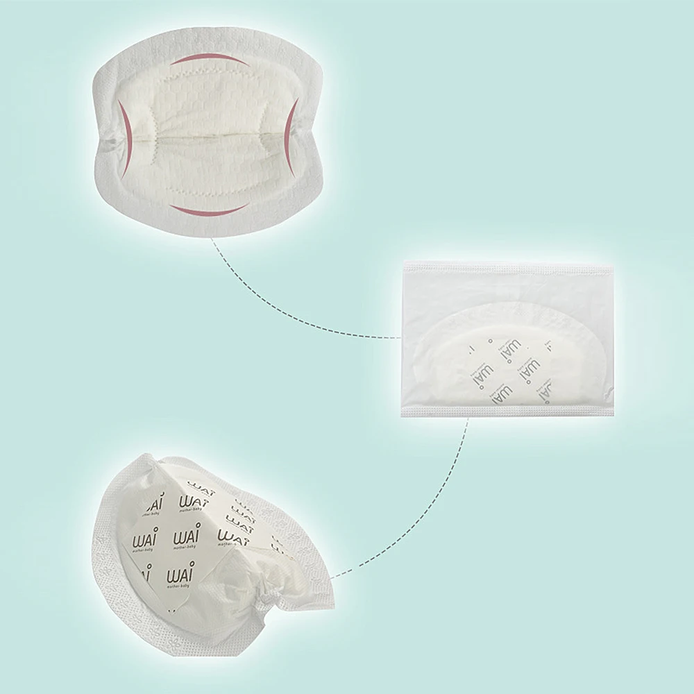 Almohadilla de lactancia lavable para beb&eacute;, almohadilla de lactancia suave, absorbente, reutilizable, antidesbordamiento, 100 Uds.-2