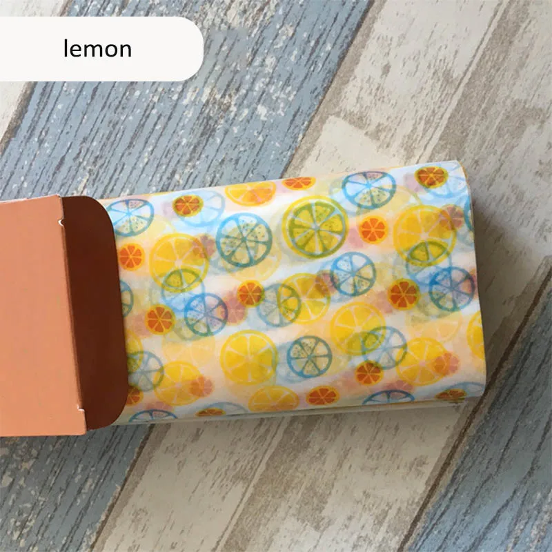 lemon 50 шт./компл. упаковочная Бумага хлеб сэндвич Гамбургер картофель фри посылка воск Бумага выпечки для Еда инструменты Кухня гаджеты упаковочных материалов, Класс - Цвет: lemon