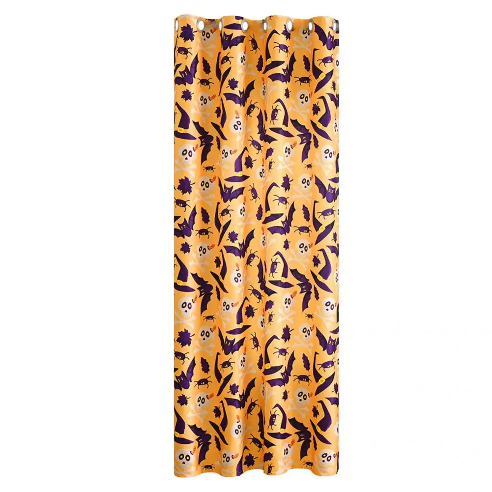 Great Single Side Print Rectangular Sheer Curtain Halloween Themed Window Tulle Drape for Home | Дом и сад