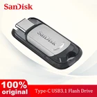 Флеш-накопитель SanDisk USB3.1 l, OTG Type-C Флешка 150 мс, 16 ГБ, 32 ГБ, 64 ГБ, для ноутбука