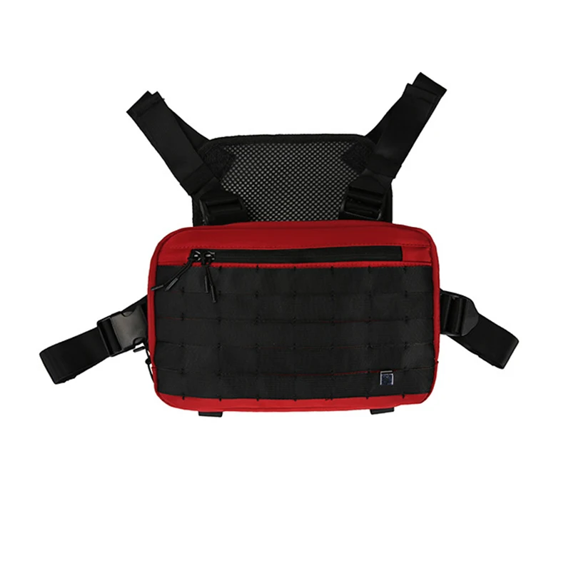 F chest rig bag Мужская тактическая нагрудная сумка Уличная функциональная хип-хоп Сумка Многофункциональная Мужская нагрудная сумка оснастка нагрудная сумка Kanye West - Цвет: F chest rig bag