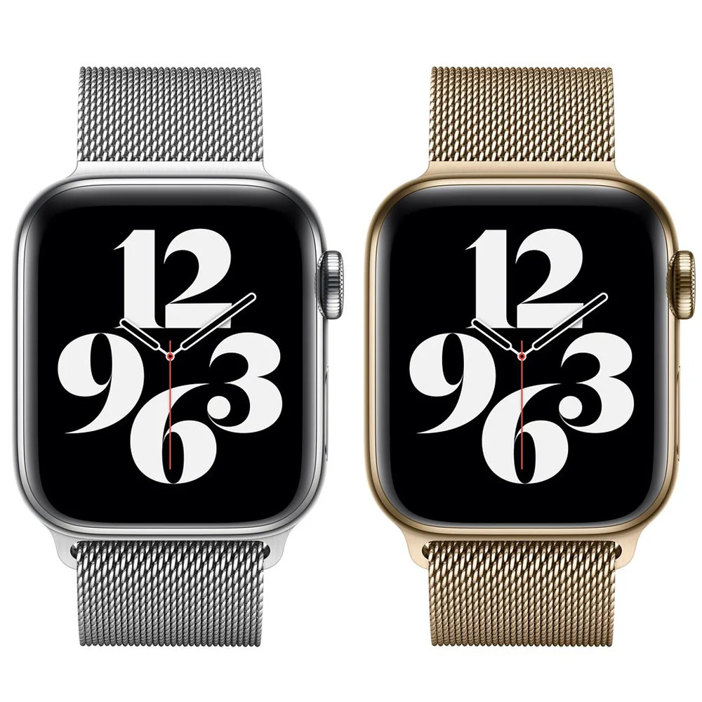 

Ремешок «Миланская петля» для Apple Watch 6 5 4 44 мм 40 мм, сменный Браслет из нержавеющей стали для iwatch 1 2 3 38 мм 42 мм