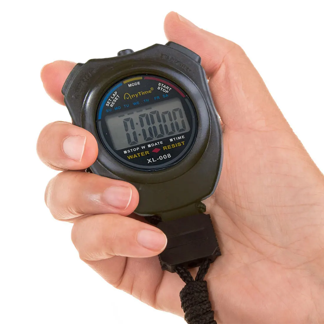 

Профессиональный ручной ЖК-хронограф ручной Спортивный Секундомер Таймер Счетчик секундомер водонепроницаемые цифровые часы