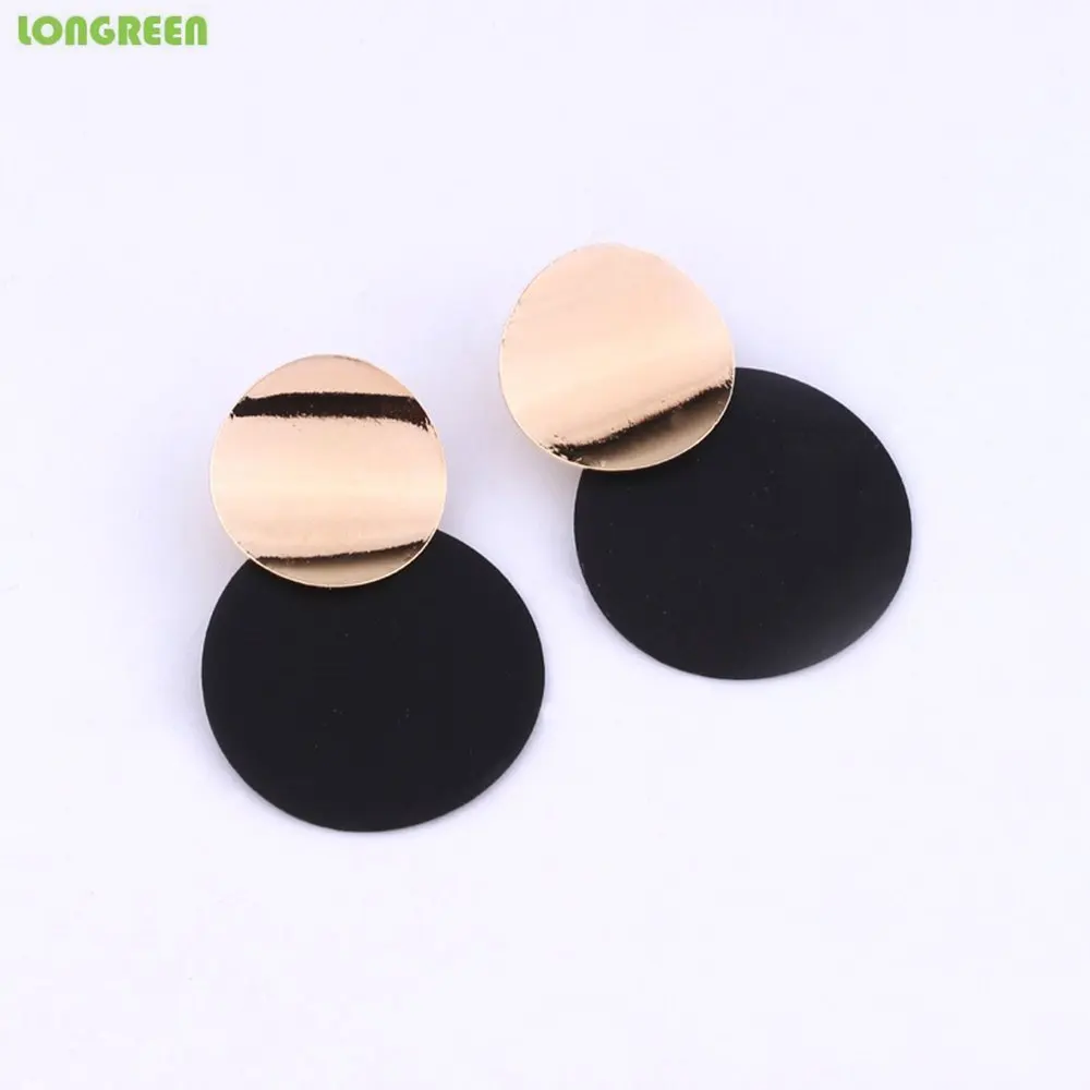 Metal Simple Stylish Geometric Round Unique Earrings For Women Girl Gifts Stainless Steel Earrings Set De Aretes Orecchini Donna