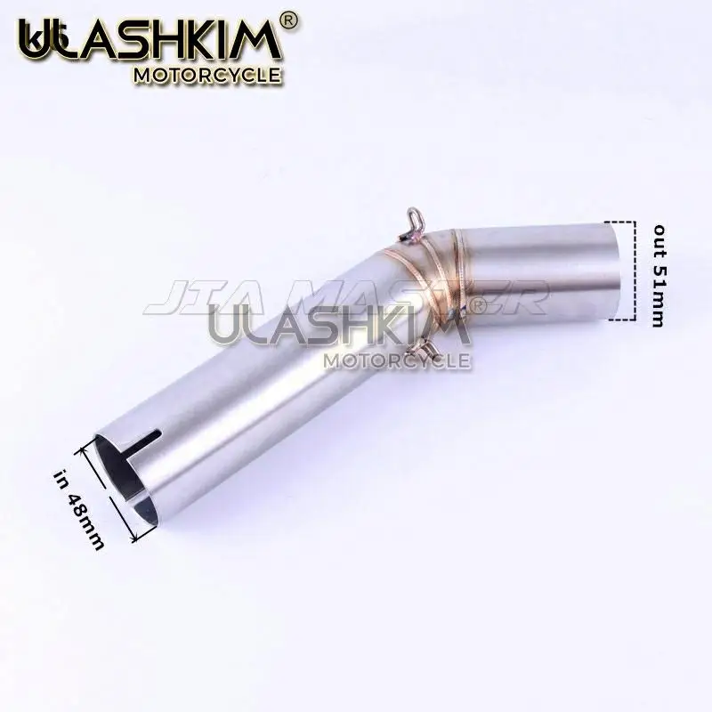 Мотоцикл Полная выхлопная средняя труба без шнуровки для Suzuki GSXR600 Gsxr700 Gsxr750 K7 GSX R700
