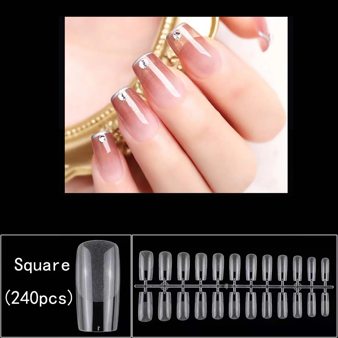 Накладные Типсы для дизайна ногтей накладной гель X накладные ногти полное