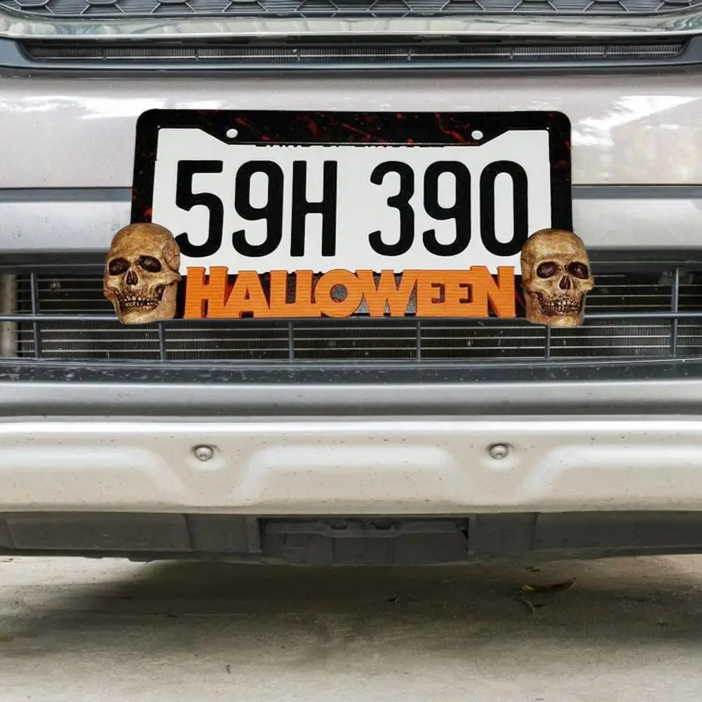 

Halloween Personalized License Plate Frame Metal License Plate Frame Holder Car Decoration For European North American
