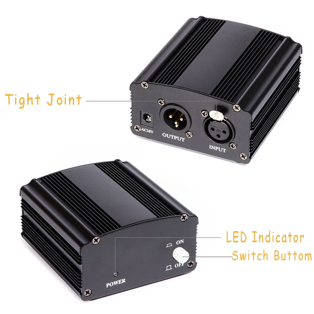 Адаптер Phantom Power 48В для конденсаторного студийного микрофона BM 800|Микрофоны| |