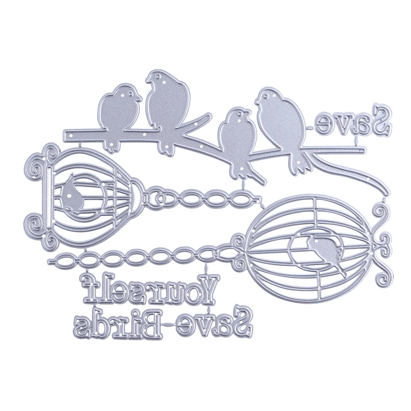 Kokorosa Save Birds металлические режущие штампы Рождественские ремесла DIY Scrapbooking