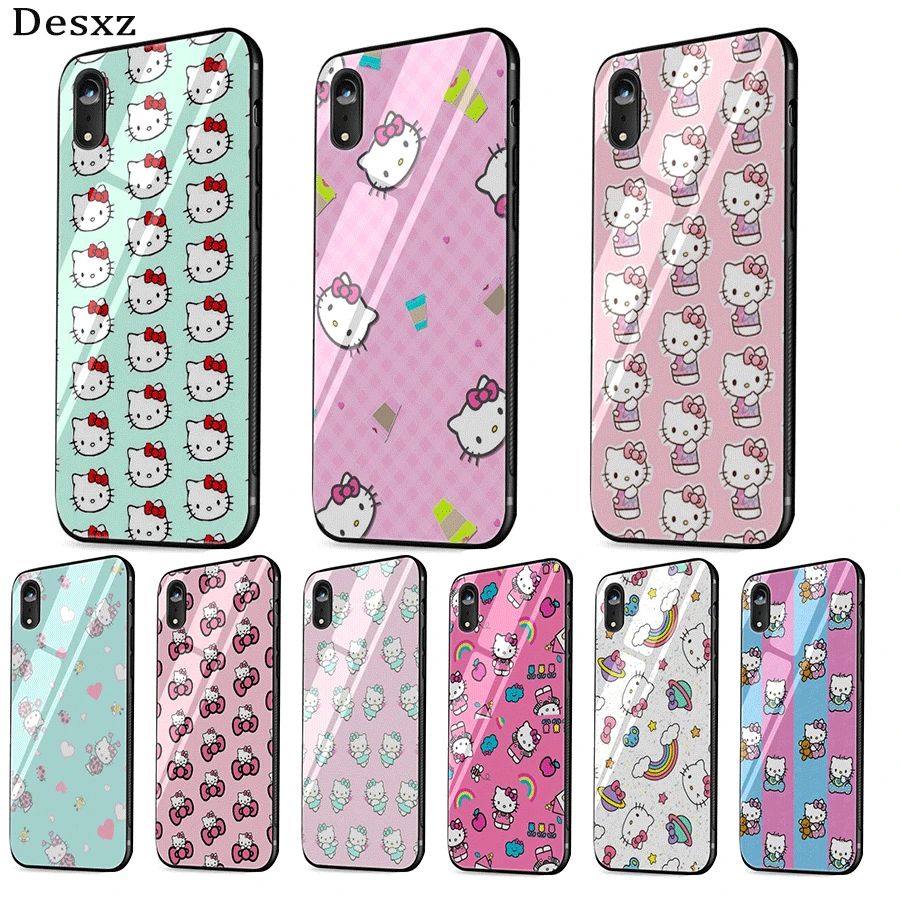 Стеклянный Чехол для мобильного телефона чехол iPhone 5 5S SE 6 6s 7 8 Plus XR X XS