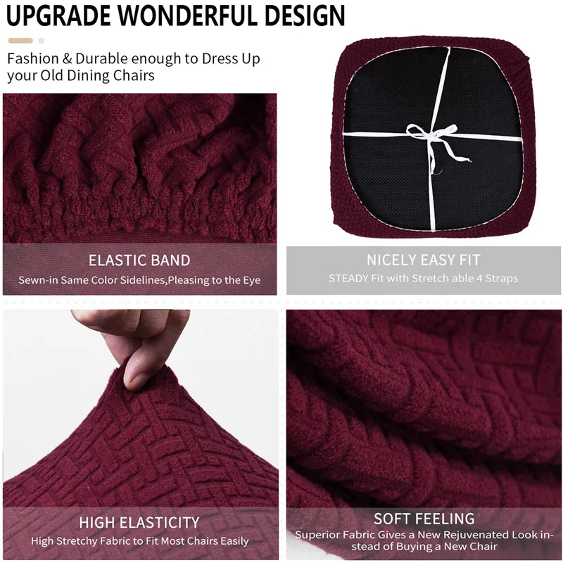 Эластичный чехол на сиденье из спандекса для стула протектор кухонного сиденья