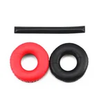 Высококачественные поролоновые амбушюры, накладки для наушников Sennheiser HD25 HD25-1 II, красные, черные амбушюры