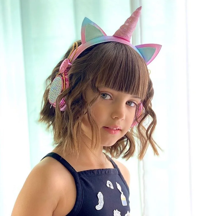 Наушники QMEOW Проводные в милой коробке с единорогом музыкальные стереонаушники