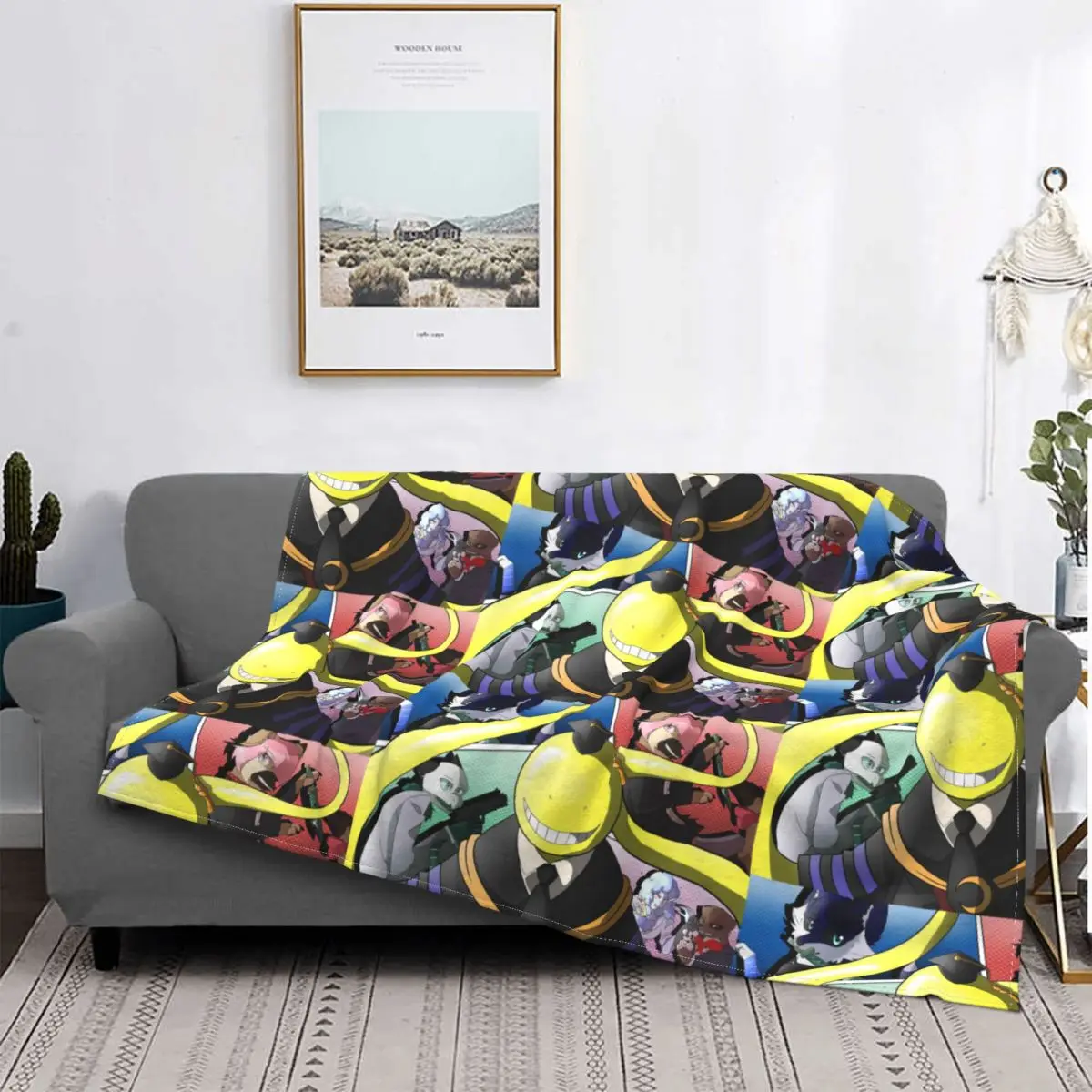 

Assassination Classroom Blankets Fleece Decoration Ultra-Soft Throw Blankets for Bedding Bedroom Plush Thin Quilt