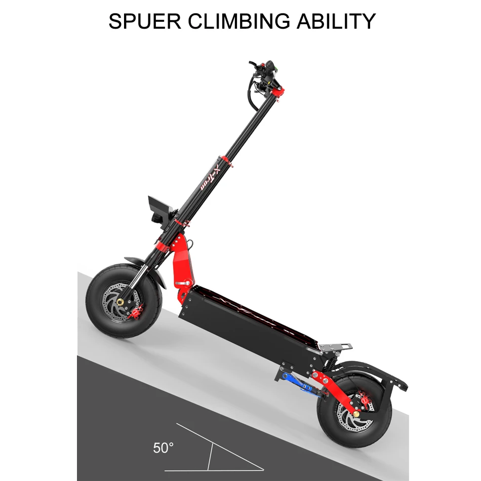 Günstig EU LAGER X-Tron X5 60V 5600W Elektrische Roller Faltbare Zwei-rad Elektrische Roller Offroad Elektrische Roller Hydraulische Bremse
