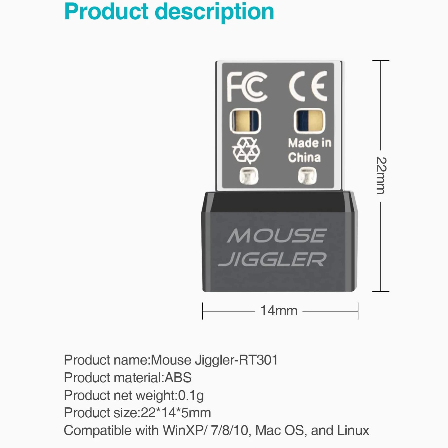 Rii RT301 USB-мышь для скачков недетектируемая компьютерная мышь автоматическая