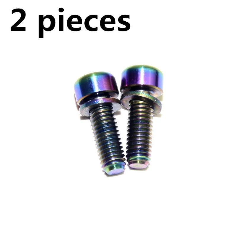 option 2 Велосипедные титановые болты для тормозного ротора адаптер M6* 18 - Цвет: option 2