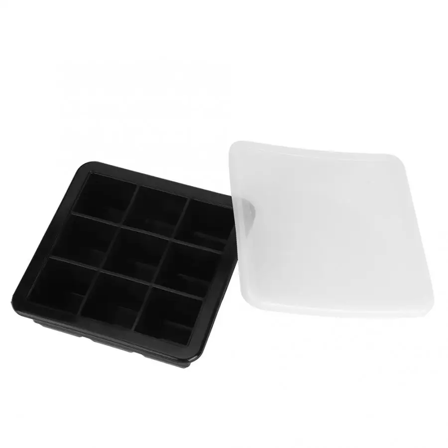 9 Grids DIY Silicone Ice Maker Trays Freeze Pudding Mold Chocolate Candy Mould With Lid Kitchen Gadgets | Дом и сад