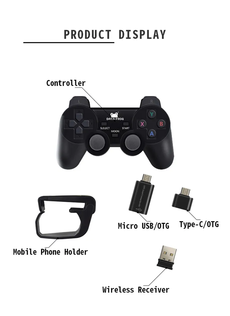 Данные лягушка 2,4G Android геймпад совместим с ПК Windows PS3 tv Box Android смартфон игровой джойстик