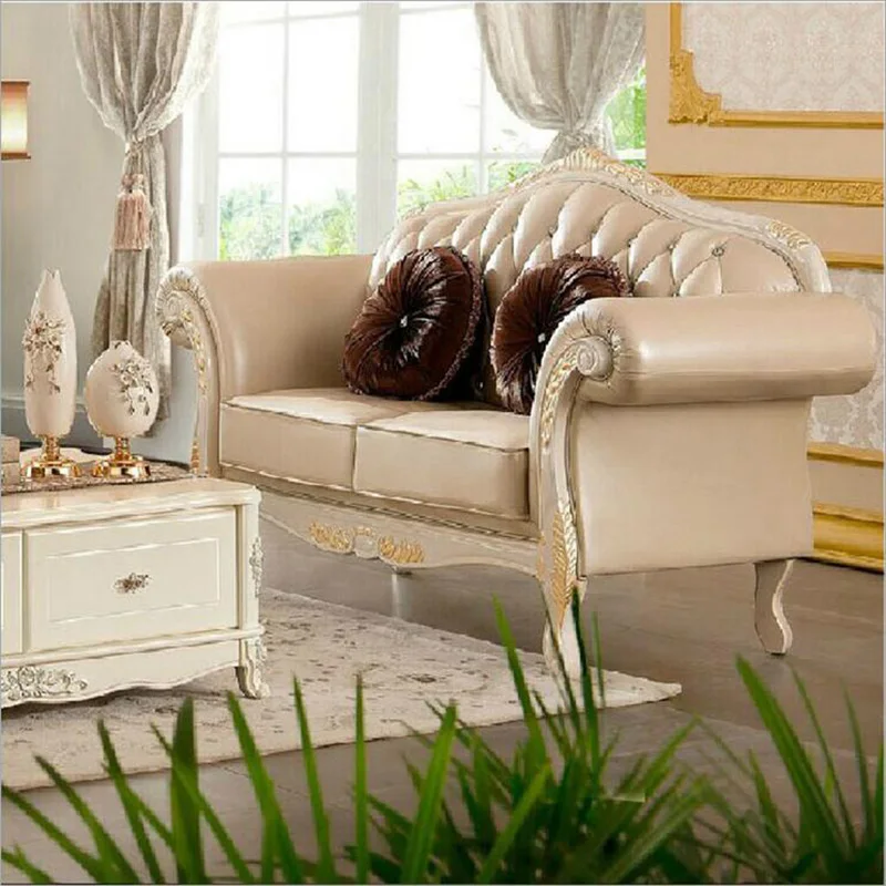 Высококачественный европейский античный диван для гостиной комплект мебели из