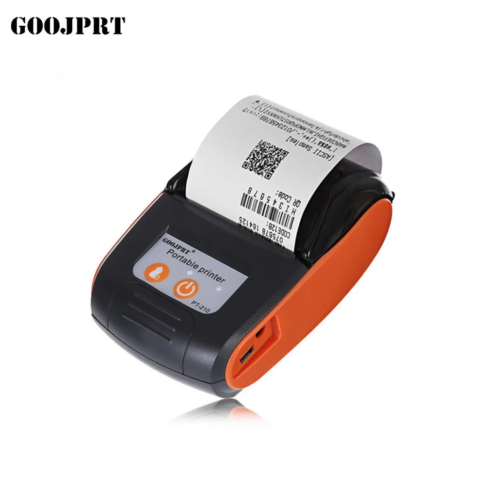 goojprt pt210 58mm thermal receipt printer usb bluetooth interface wireless connect with phone free application mini printer free global shipping