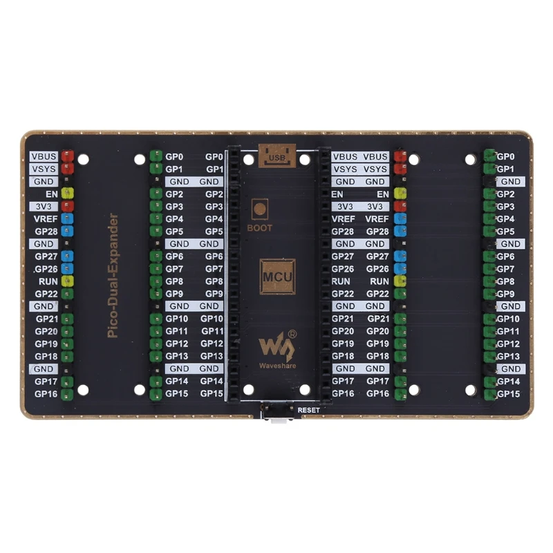 

Raspberry Pi Pico Interface External Expansion Board 2 Sets of 2×20 Pin Header Standard Interface Support Usb External T21A