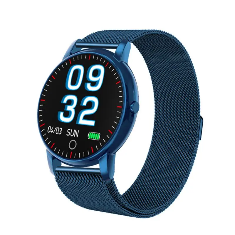 Round Screen Full Touch Wristband Fitness Tracker Blood Pressure Monitoring Smart Watchs New | Электроника