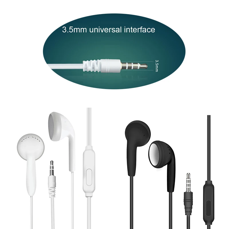 

Наушники-вкладыши, проводная гарнитура с микрофоном, разъем 3,5 мм, спортивные наушники для сотового телефона, регулируемая громкость, Hands Free,...