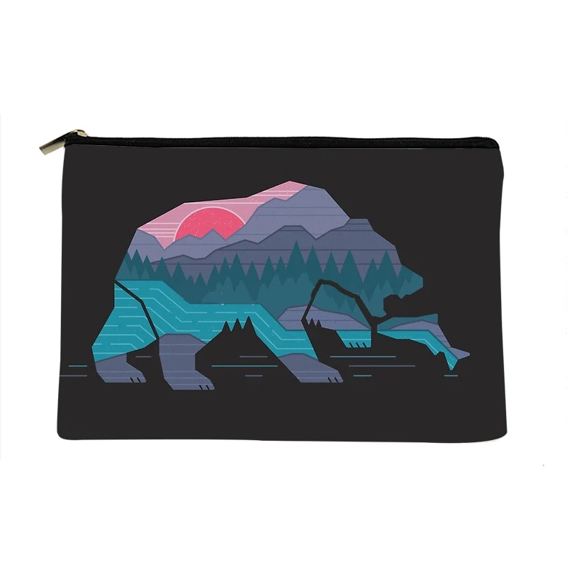 

Women Bees and flower Printed Make up bag Fashion Women Cosmetics Organizer Bag for Travel Colorful Storage Bag for Lady Bag