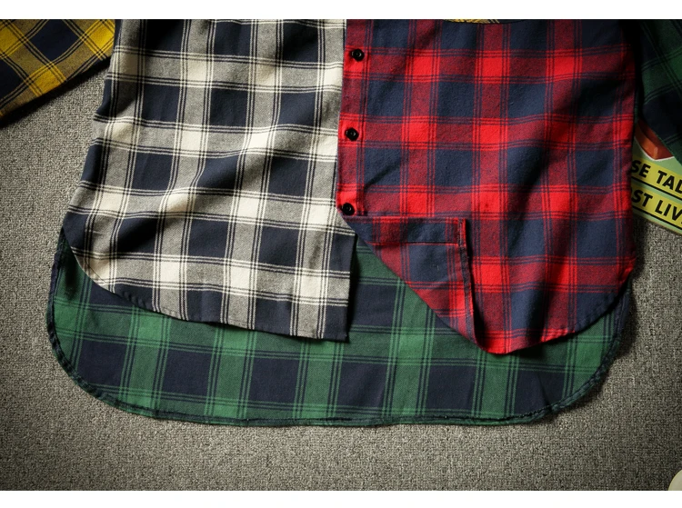 

Casual Shirts Men Plaid Long Sleeved Simple All-fmatch Korean Style Trendy Shirt Mens Ulzzang Retro Students Daily Leisure Tops