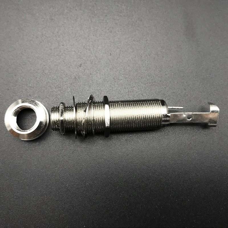 Бесплатная доставка 10 шт. цилиндр для гитары Пикап Endpin выходной разъем никелевый