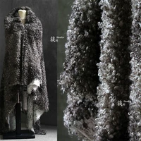 cow ash imitation lambskin cloth thick plush fur clothing winter australia curly wool fabric for clothing plush fur tissu telas