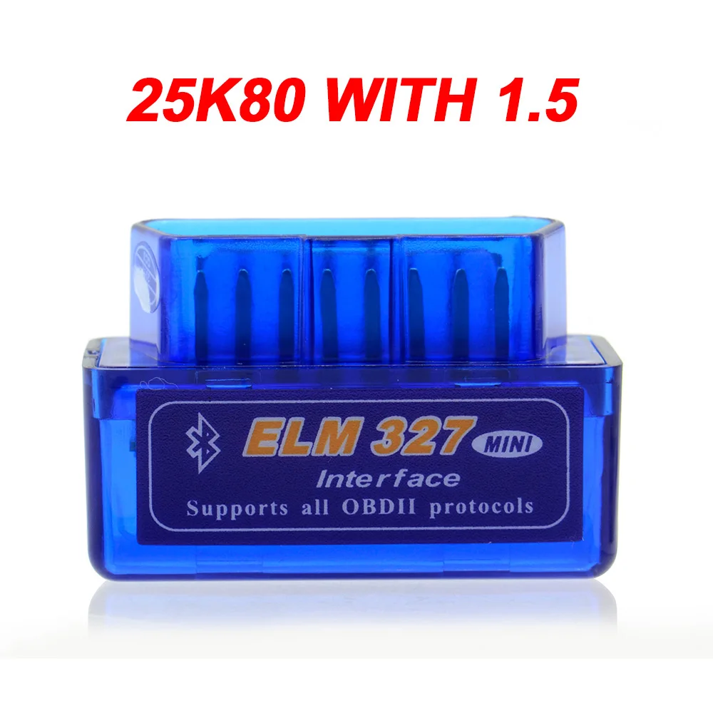 ELM327 25k80 ELM327 Vgate icar2 Bluetooth/Wifi OBD2 диагностический инструмент ELM327 Bluetooth OBD 2 сканер Мини ELM327 WiFi для Android/IOS/PC - Цвет: ELM327 25k80