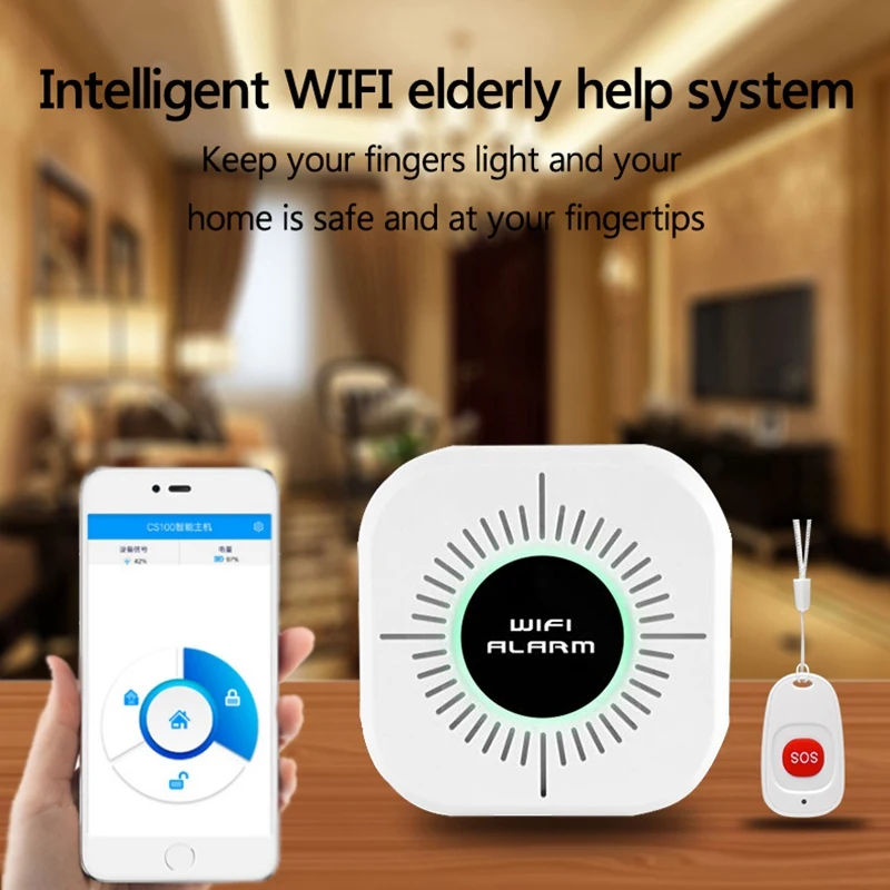 Беспроводная система оповещения для ухода за больными кнопка Sos вызова пожилых