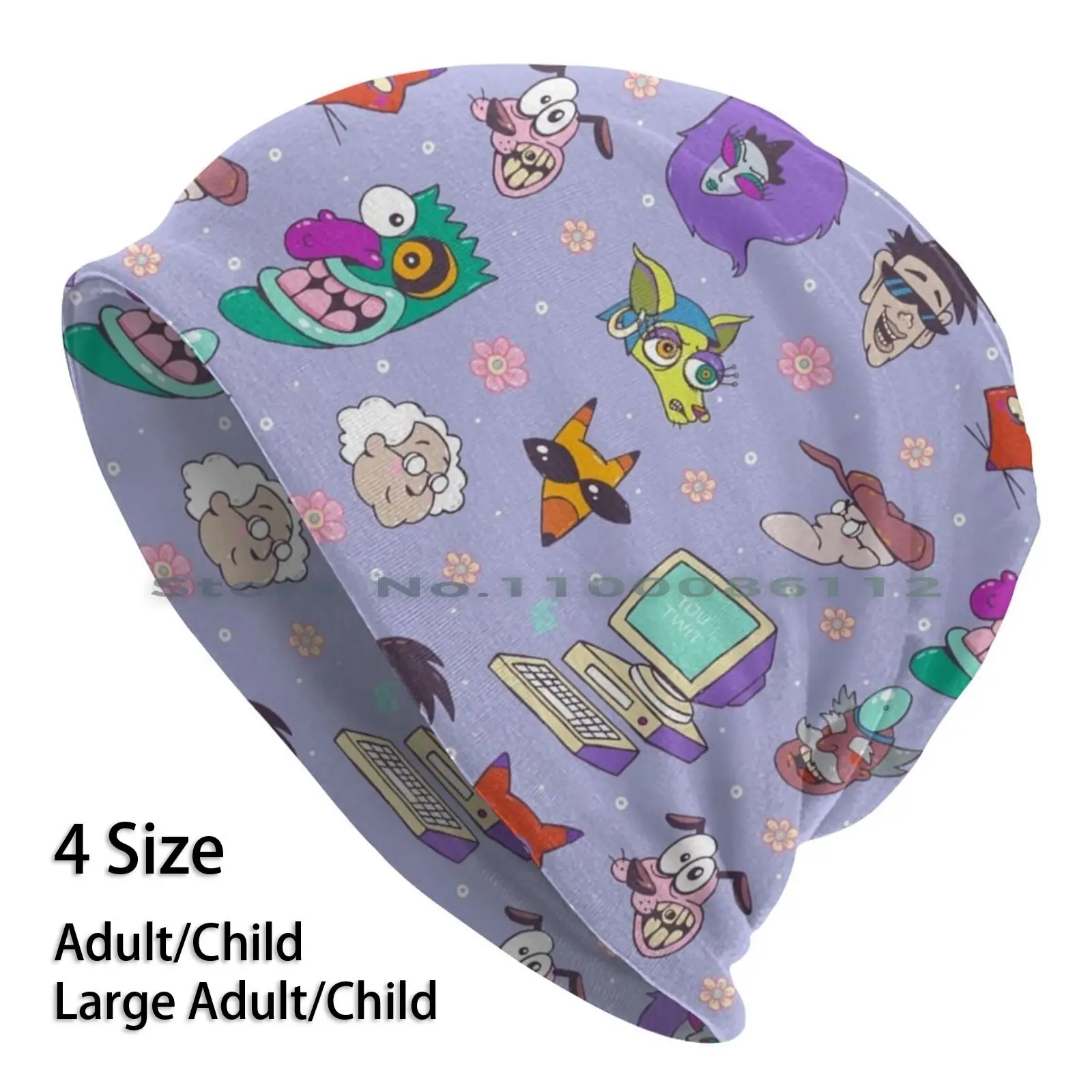 

Вязаная Шапка-бини с рисунком героев мультфильмов, друзей и врагов, 1 шт.