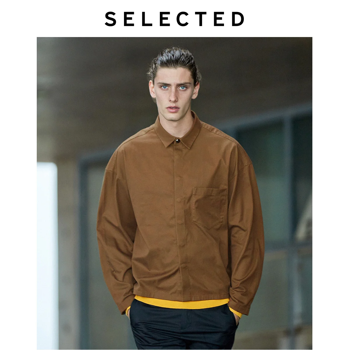 Мужская осенне зимняя верхняя одежда пальто свободного покроя из 100% хлопка с