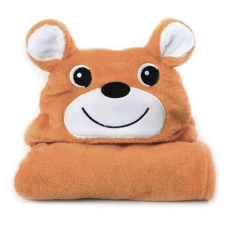 

Baby Cartoon Animal Hooded Bath Towel Ultra Soft Super Absorbent Thick Bathrobe