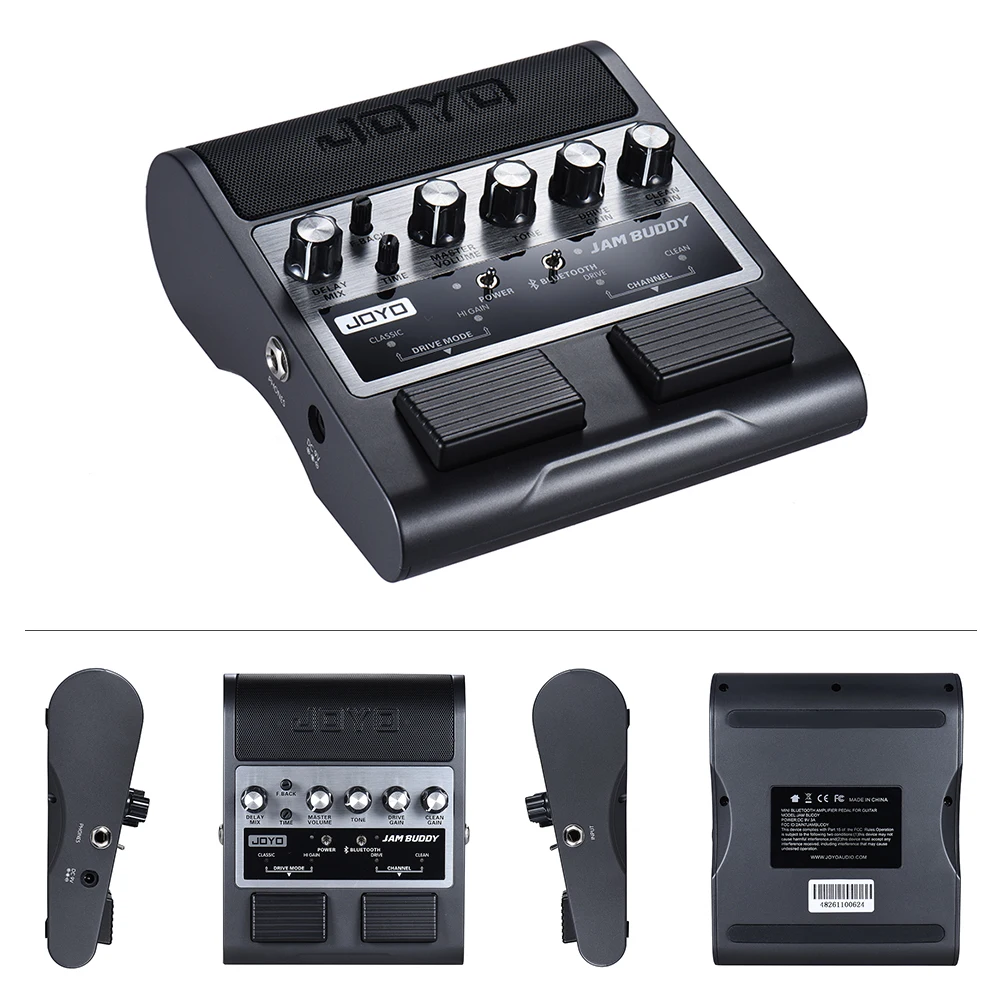 JOYO JAM BUDDY портативный Перезаряжаемый Bluetooth 4,0 двухканальный 2*4 Вт Педальный Стиль Гитарный Усилитель колонка с усилителем с задержкой